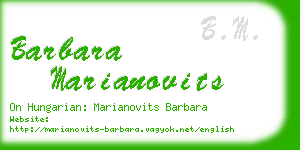 barbara marianovits business card
